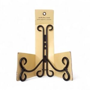 New! Pier 1 Imports Elegant Black Wrought Iron Small Plate Stand, Pier One Easel